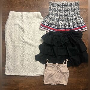 Skirt and tops bundle